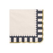 Napkins with Gold Edge, 33x33, mix (1 pkt / 12 pc.)