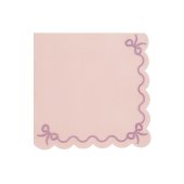 Ruffled napkins, 33x33 cm, light pink (1 pkt / 12 pc.)