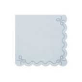 Ruffled napkins, 33x33 cm, misty blue (1 pkt / 12 pc.)