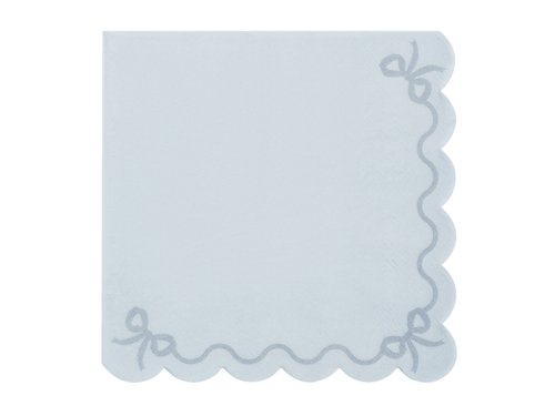 Ruffled napkins, 33x33 cm, misty blue (1 pkt / 12 pc.)