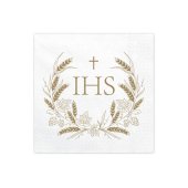 Napkins IHS, 33x33 cm, gold (1 pkt / 12 pc.)