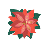 Napkins Red star of Bethlehem, mix, 14.5x15.5cm (1 pkt / 20 pc.)