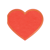Napkins Heart, red, 14.3x12.5 cm (1 pkt / 20 pc.)