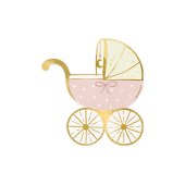 Napkins Baby stroller, light pink, 14x15 cm (1 pkt / 20 pc.)