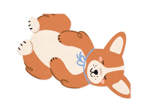 Napkins Corgi, 11x15 cm, mix (1 pkt / 12 pc.)