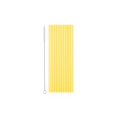 Plastic straws, 23 cm, yellow (1 pkt / 12 pc.)