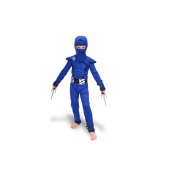 Ninja costume with accessories, for a child, blue, size 116-128