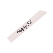 Happy 50 Sash, cream, 76 cm