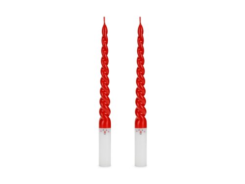 Taper candles Santa, 25 cm, mix (1 pkt / 2 pc.)