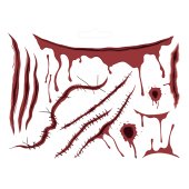 Temporary tattoos Scars, mix (1 pkt / 13 pc.)