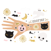 Temporary tattoos BOO!, mix (1 pkt / 12 pc.)