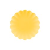 Plastic plates Frill, 22 x 22 cm, yellow (1 pkt / 4 pc.)