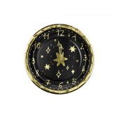 Paper plates Clock, 18 cm, mix (1 pkt / 6 pc.)