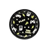 Paper plates Gamepads, 23x23 cm, mix (1 pkt / 6 pc.)