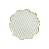 Plates Checkered, 23 cm, mix (1 pkt / 6 pc.)