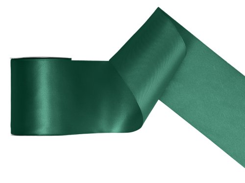 Satin Ribbon, bottle green, 100mm/25m