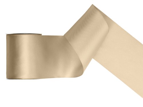 Satin Ribbon, cold gold, 100mm/25m