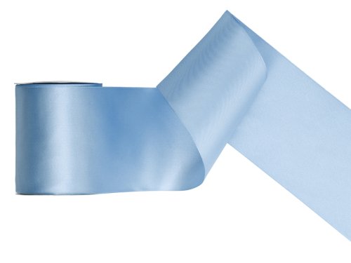Satin Ribbon, misty blue, 100mm/25m