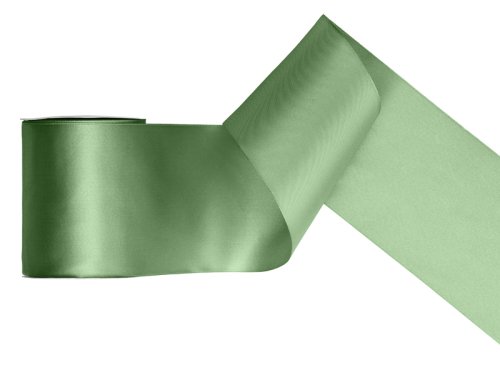 Satin Ribbon, sage, 100mm/25m
