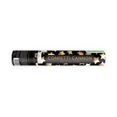 Confetti cannon with stars, gold, 28cm