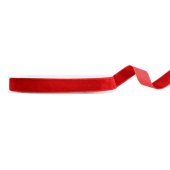 Velour ribbon, red, 15mm/10m