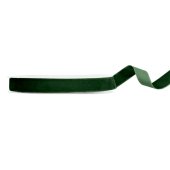 Velour ribbon, bottle green, 15mm/10m