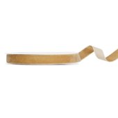 Velour ribbon, cold gold, 15mm/10m