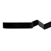 Velour ribbon, black, 25mm/10m
