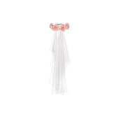 Flower crown with veil, mix, 17 cm