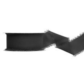Chiffon ribbon, black, 40mm/10m