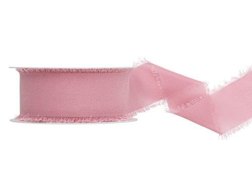 Chiffon ribbon, dark dusty rose, 40mm/10m