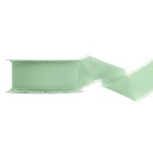 Chiffon ribbon, sage, 40mm/10m