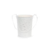 Bucket for flower petals, height approx. 13 cm, white