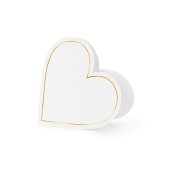 Place cards Hearts, 15.7x22 cm, white (1 pkt / 10 pc.)