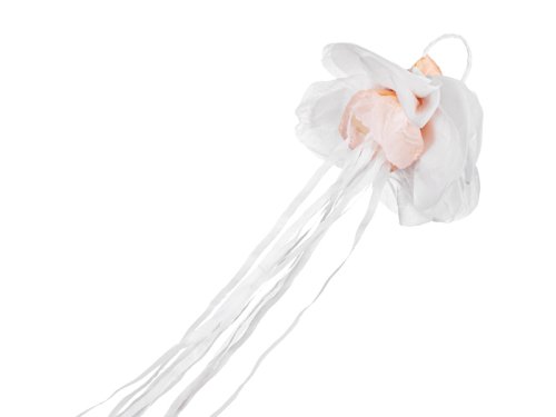 Hand Streamer Flower Set, 7,5cm Diameter, white (1 pkt / 10 pc.)