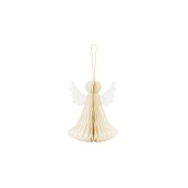 Paper decoration honeycomb Angel, ivory, 15 cm