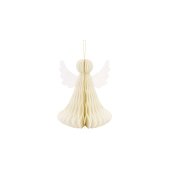 Paper decoration honeycomb Angel, ivory, 24 cm