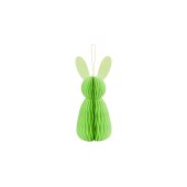 Paper decoration honeycomb Bunny, light green, 30 cm