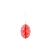 Paper decoration honeycomb Egg, pink, 12 cm