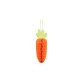 Paper decoration honeycomb Carrot, orange, 20 cm