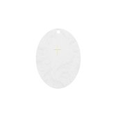 First Communion invitations with a cross, branches, and flowers, white (1 pkt / 10 pc.)
