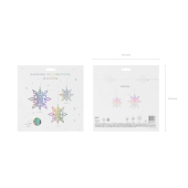 Hanging decoration Snowflakes, iridescent, 15-25cm (1 pkt / 6 pc.)