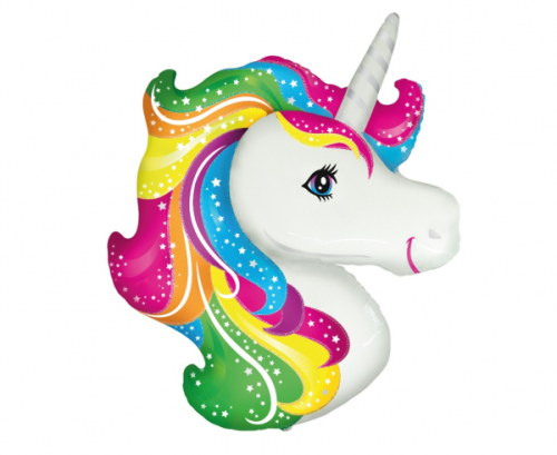 Folijas balons 24&amp;quot; FX Unicorn (galva), iepakots
