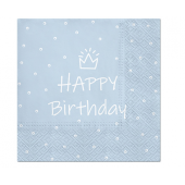 Paper napkins PAW, Special Day Design (light blue), 33 x 33 cm / 20 pcs.
