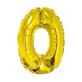Folija balons &quot;Cipars 0&quot; , zelts, 35 cm
