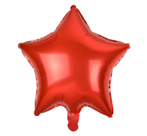 Folija balons Star, sarkans, 19&quot;