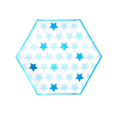 Paper Plates, hexagonal shaped, size  27 cm, 8 Pcs.