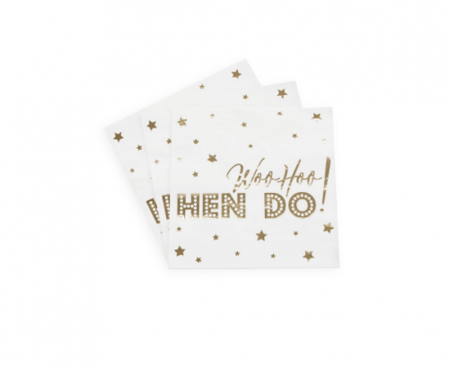 Paper napkins Woo Hoo Hen Do, 33x33 cm, 16 pcs