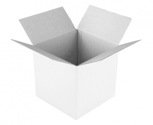 Cardboard box  50 x 50 x 50 cm, white, 1 pc