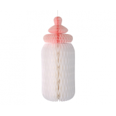 Paper decoration B&G Baby Girl - Bottle, light pink, 30 cm